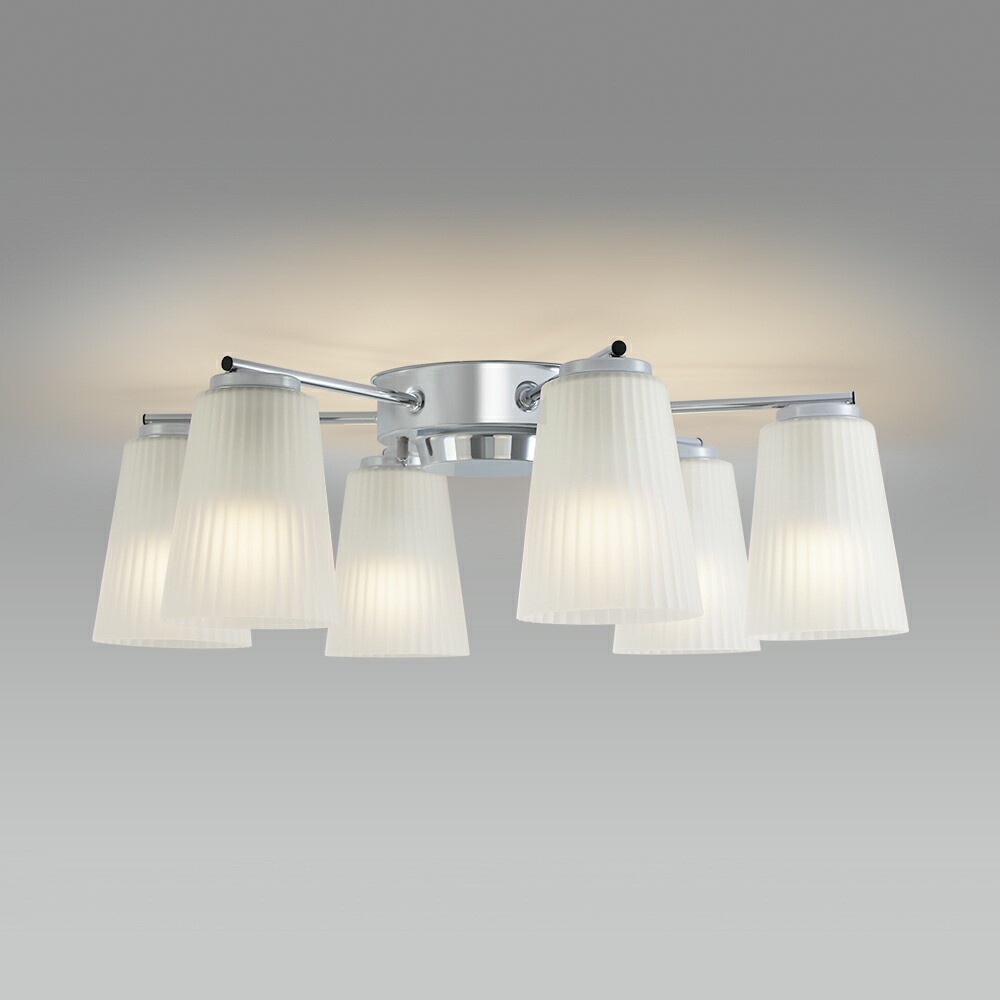 ホタルクス　LEDシャンデリア　天井直付　簡易取付　電球色　電球形LEDランプ搭載　口金Ｅ２６　白熱電球６０Ｗ×６灯相当　SXZLE266709L