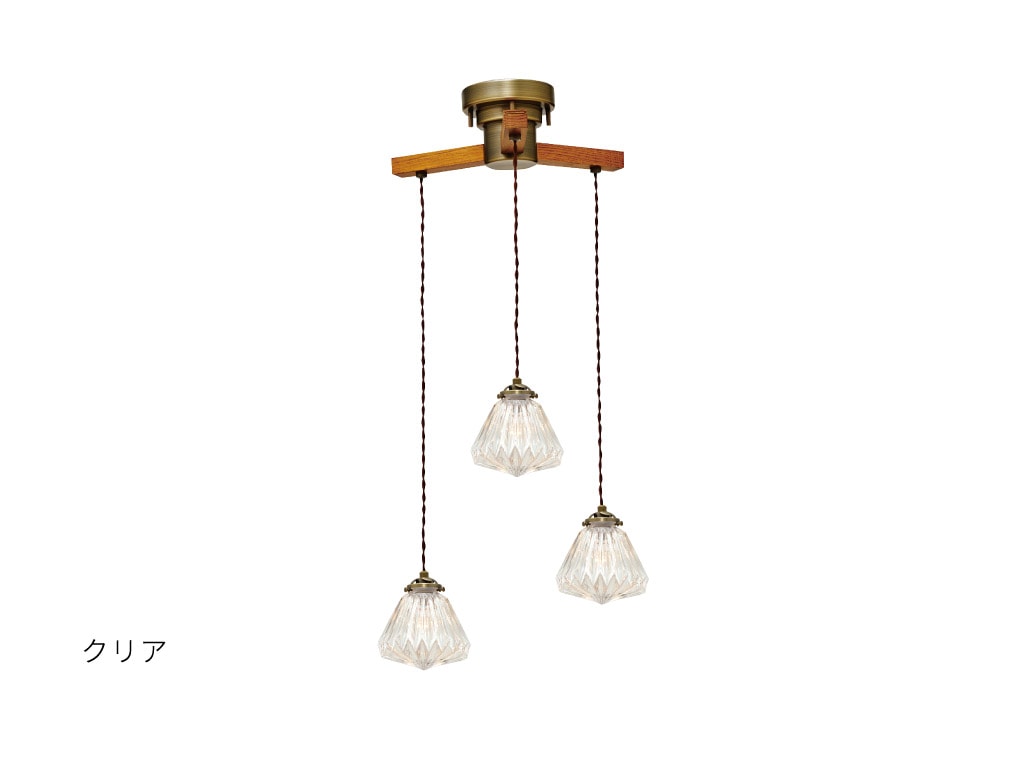インターフォルム　INTERFORM　Lorrez ロレエ ダングル3　ペンダントライト　E17　クリア　引掛けシーリング　白熱電球付き　LT1717CL 26,455円