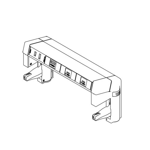 石黒製造所 ＰＬＡ-ＰＡＲＴ G002 クランプ式差し込み うしろ側取りまかなう 4口 ワット数/USB-A(中次ぎ)/USB-C(吊りひも付)/USB-C(吊りひも付) 吊りひも長：2ｍ 15A 125V 最大限度：1500W 黒 G0024EACCB