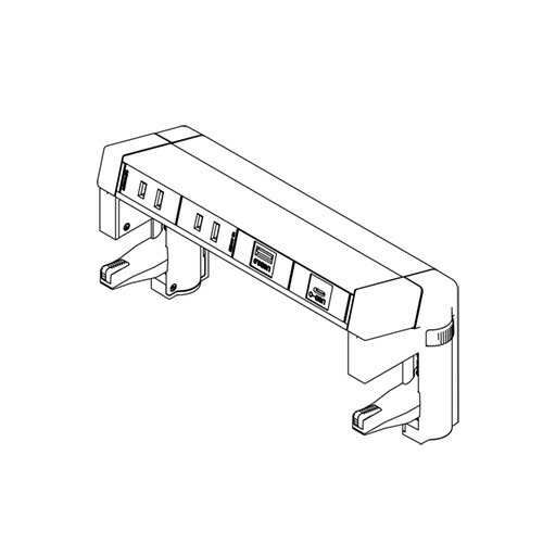 石黒製造所 ＰＬＡ-ＰＡＲＴ G002 クランプ式差し込み うしろ側押しかぶせる 4口 ワット数/ワット数/USB-A(中継ぎ)/USB-C(吊りひも付) 吊りひも長：2ｍ 15A 125V 最大限度：1500W 黒 G0024EEACB 木材・建築資材・設備-コンセント-花・ガーデン・DIY