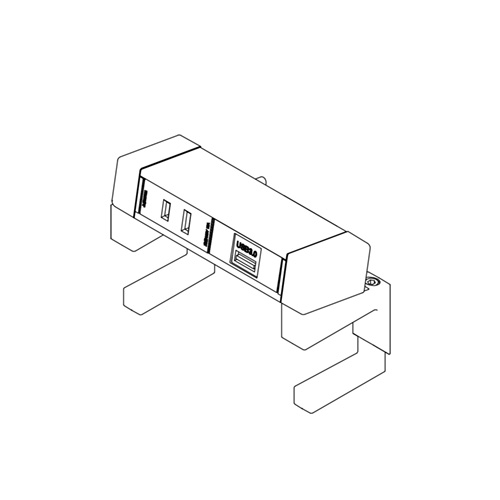 石黒製作所 PLA-PART G004 クランプ式コンセント 2口 電源/USC-A(中継) コード長:2m 15A 125V 最大:1500W 黒 G0042EAB|オールライト