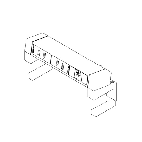 石黒製作所 PLA-PART G004 クランプ式コンセント 3口 電源/電源/USB-C(コード付) コード長:2m 15A 125V 最大:1500W 黒 G0043EECB|オールライト
