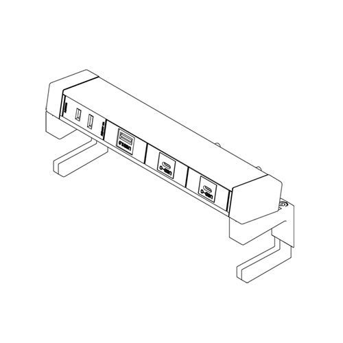 石黒製造所 ＰＬＡ-ＰＡＲＴ G004 クランプ式差し込み 4口 ワット数/USB-A(中次ぎ)/USB-C(吊りひも付)/USB-C(吊りひも付) 吊りひも長：2ｍ 15A 125V 最大限度：1500W 黒 G0044EACCB