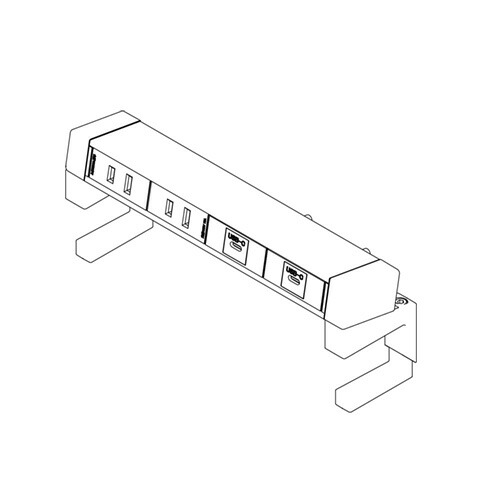 石黒製造所 ＰＬＡ-ＰＡＲＴ G004 クランプ式差し込み 4口 ワット数/ワット数/USB-C(吊りひも付)/USB-C(吊りひも付) 吊りひも長：2ｍ 15A 125V 最大限度：1500W 黒 G0044EECCB