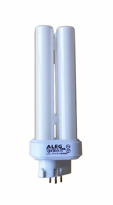 ＡＬＥＧ　コンパクト形蛍光ランプ　５０００K　３波長形昼白色　１８W形　GY１０q-３口金　１０５０ｌｍ　全長１２７mm　【１０個入り】　FDL18EXN