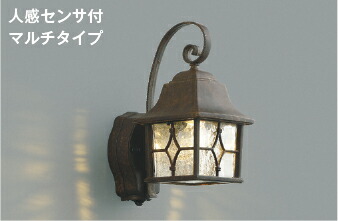 ＫＯＩＺＵＭＩ ＬＥＤ防雨型鉤括弧 高温発光白熱電球６０Ｗ相当 (照明ランプ付) 白熱電球色 ２７００Ｋ 金42402L