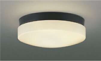 ＫＯＩＺＵＭＩ ＬＥＤ防雨防湿型シーリング 直付けタイプ ＦＣＬ２０Ｗ相当 （ランプ付） 電球色 ２７００Ｋ 黒 AU55992