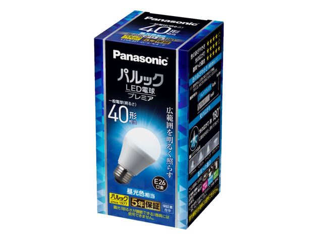 パナソニック LDA4LGSK4 パルック LED 電球 広配光タイプ 電球色相当 40形相当 E26口金 パナソニック一般電球タイプ パルック LED電球 プレミア 4.4W《電球