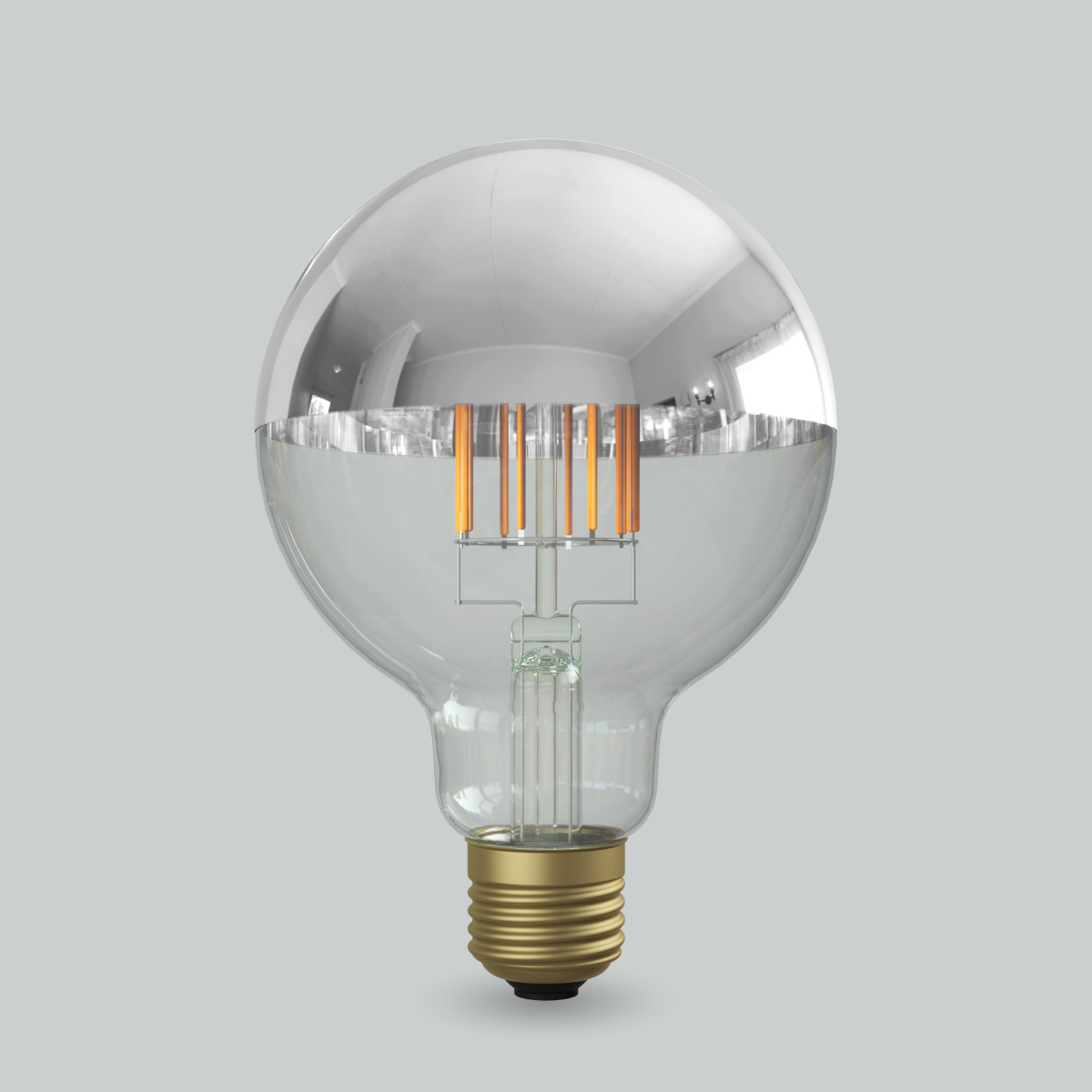 ビートソニック　ＯｎｌｙＯｎｅ(オンリーワン)　LED電球　ボール電球形　Ball95(ボール95 Tミラーシルバー)　G95(外径95mm)　55W形相当　電球色(2700K)　E26口金　6.0W　LDF36D