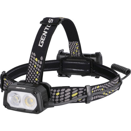 ＧＥＮＴＯＳ　T-REXシリーズ　LEDヘッドライト　高輝度チップタイプ白色LED　IP66　最大1000lm　専用充電池付き　USB充電式(Type-C)　TXD434R