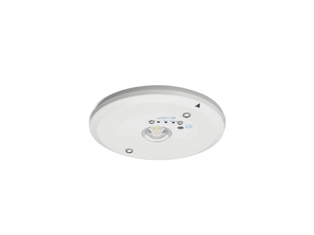 三菱 非常用照明器具 埋込形 電池内蔵形 LED専用形 リモコン自己点検(リモコン別売) クリーンルーム向け 平常時消灯/非常時LED点灯 昼白色 30分間定格形 埋込穴Φ150mm ミニハロゲン9形・13形器具相当 低天井用~3m 本体白色 ELWDB23211A ※受注生産品|オールライト