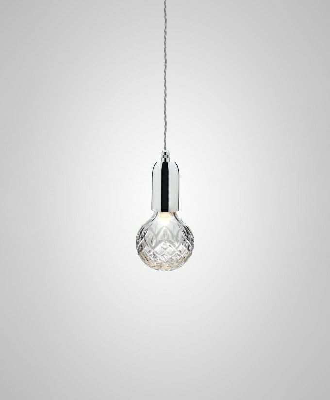 ＬＥＥ ＢＲＯＯＭ リー・ブルーム シャンデリヤともし火 CLEAR CRYSTAL BULB PENDANT かかわり合い最高限度 LED白熱電球付き添い人（高温発光白熱電球100W好いかげんに 白熱電球色 E26） POLISHED CHROME（ポリッシュドクローム） CLEAR CRYSTAL BULB PENDANT POLISHED CHROME JP