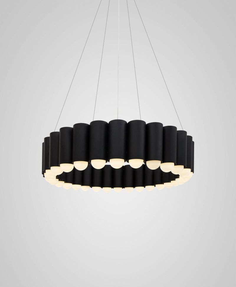 ＬＥＥ ＢＲＯＯＭ　リー・ブルーム　シャンデリア　CAROUSEL S　直付　LED電球付き（白熱電球100W相当 電球色 E26×30）　MATTE BLACK（マットブラック）　CAROUSEL S MATTE BLACK
