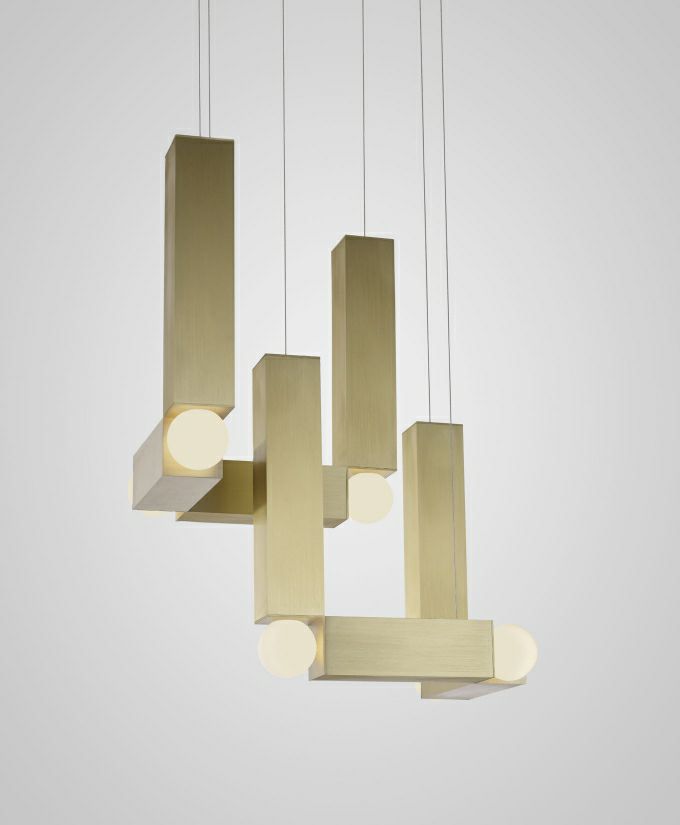 ＬＥＥ ＢＲＯＯＭ リー・ブルーム シャンデリヤ点火装置 VESPER DUO 上昇限度直付 LED白熱電球付き添い人（G4 1.5W ×6 白熱電球色） 外後ばらい１番ウッド・最高限度一皿付き添い人 BRUSHED GOLD（ブラッシュドゴールド） VESPER DUO BRUSHED GOLD