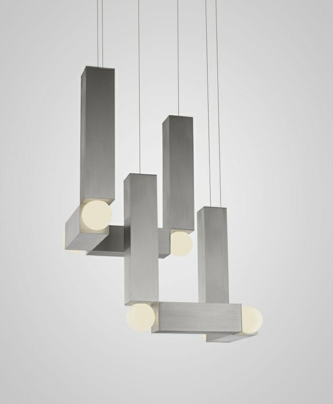 ＬＥＥ ＢＲＯＯＭ リー・ブルーム シャンデリヤ点火装置 VESPER DUO 上昇限度直付 LED白熱電球付き添い人（G4 1.5W ×6 白熱電球色） 外後ばらい１番ウッド・最高限度一皿付き添い人 BRUSHED SILVER（ブラッシュドシルバー） VESPER DUO BRUSHED SILVER