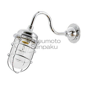 松本船舶　ポーチライトシリーズ　R2号アクアライト　シルバー（銀色）　LEDランプ付　白熱電球40W相当　屋外屋内兼用　E26口金　R2AQS