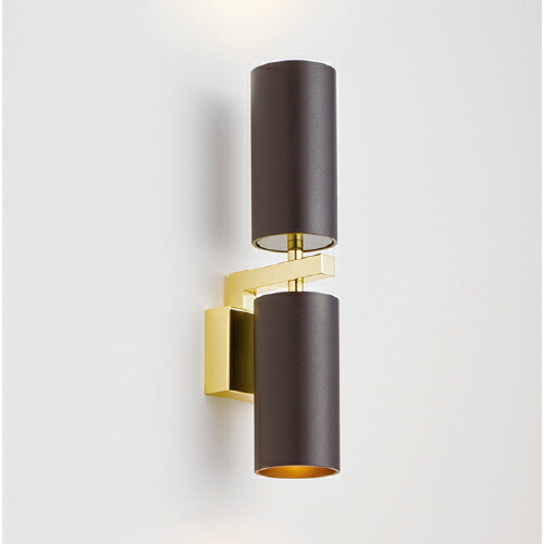 MAXRAY TUTU BRACKET GOLD/ツツ ブラケット ブラケットライト 2灯 直付タイプ 本体色:サテンブラック E11口金 ランプ別売 MB5045602(OP01745+OP0168602)|オールライト
