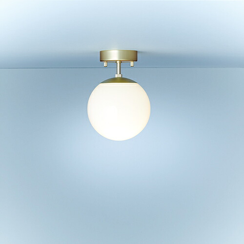 ＭＡＸＲＡＹ　天井照明器具　シーリングライト　Ｏｒｂ Ｃｅｉｌｉｎｇ/オーブ　シーリングシリーズ　ゴールド　直付けタイプ　１灯　Ｅ１７口金用（ランプ別売り）　グローブサイズ：Φ１５２ｍｍ　球体　ガラスグローブ　ML301503801(OP0171038+OP01731)