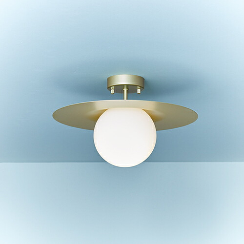 MAXRAY 天井照明器具 シーリングライト Orb Plate Ceiling/オーブ プレートシーリングシリーズ ゴールド 直付けタイプ 1灯 E17口金用(ランプ別売り) 球体 ガラスグローブ ML301543801(OP0171638+OP01731)