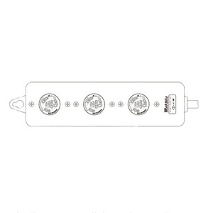 明工社 引掛マルチタップ 20A 125V 3コ口 接地2P L5-20P付 VCTケーブル3m MR7680W2TL3 ※受注生産品|オールライト