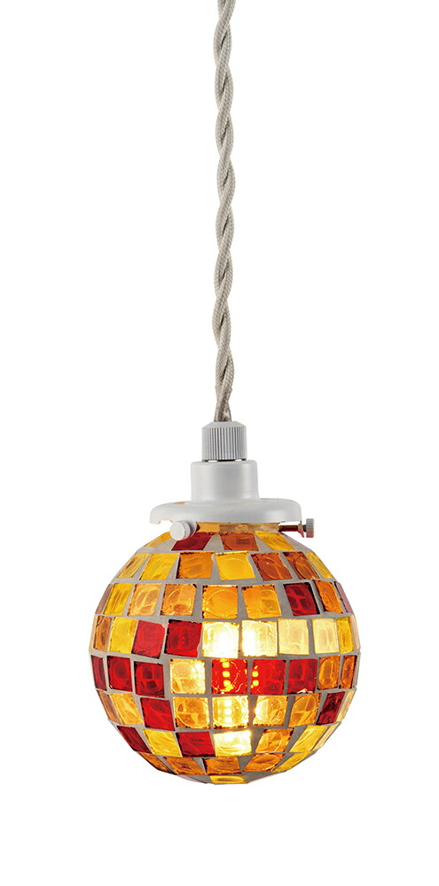 キシマ　天井照明器具　配線ダクトレール用　小型ペンダントライト　モザイクガラス　Kaleido（カレード）　Red/レッドタイプ　ＬＥＤ（白熱電球50Ｗ形相当　電球色）×１灯（ランプ付）　シンプルモダン　クラシカル　GEM1616