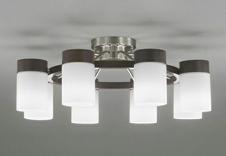 ＯＤＥＬＩＣ　シャンデリア　簡易取付A　引掛シーリング　高演色LED　～12畳　LEDランプ付　8灯　非調光　昼白色5000K　エボニーブラウン　OC257068NR 55,440円