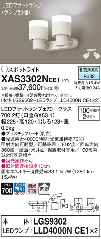 人気No.1 Panasonic パナソニック スポットライト 天井直付型 壁直付型