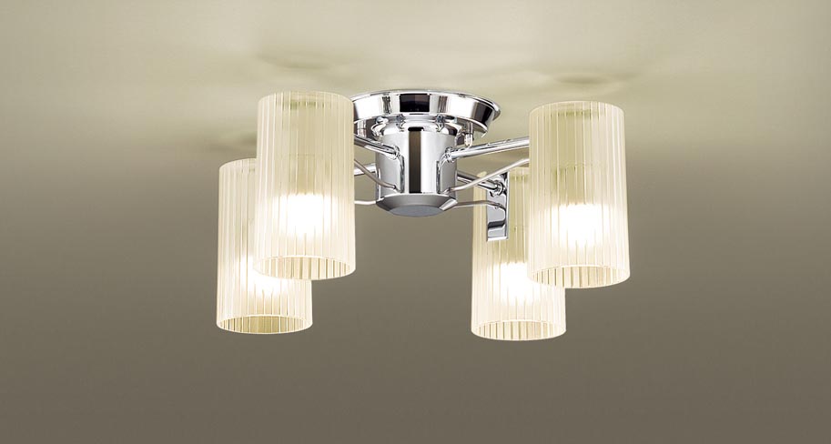 パナソニック 上昇限度点火装置物の具 小型シャンデリヤ 飾り気の無い初っ切り遣りくち ＬＥＤ白熱電球原則として白熱電球手合い４．４Ｗ（４０Ｗ形好いかげんに Ｅ２６口金 白熱電球色）×４灯 (照明ランプ付き添い人) 本体クローム仕上  LGB57450Z