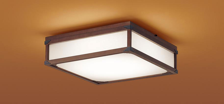 パナソニック 天井直付型 LED(昼光色~電球色) シーリングライト リモコン調光 リモコン調色 カチットF 引掛シーリング リモコン付 民芸 ~8畳 LED内蔵 LGC35823