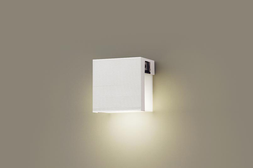 パナソニック　壁直付型　LED（電球色）　表札灯　LED電球交換型・防雨型・明るさセンサ付　白熱電球40形1灯器具相当　ランプ付　LGWJ85116W