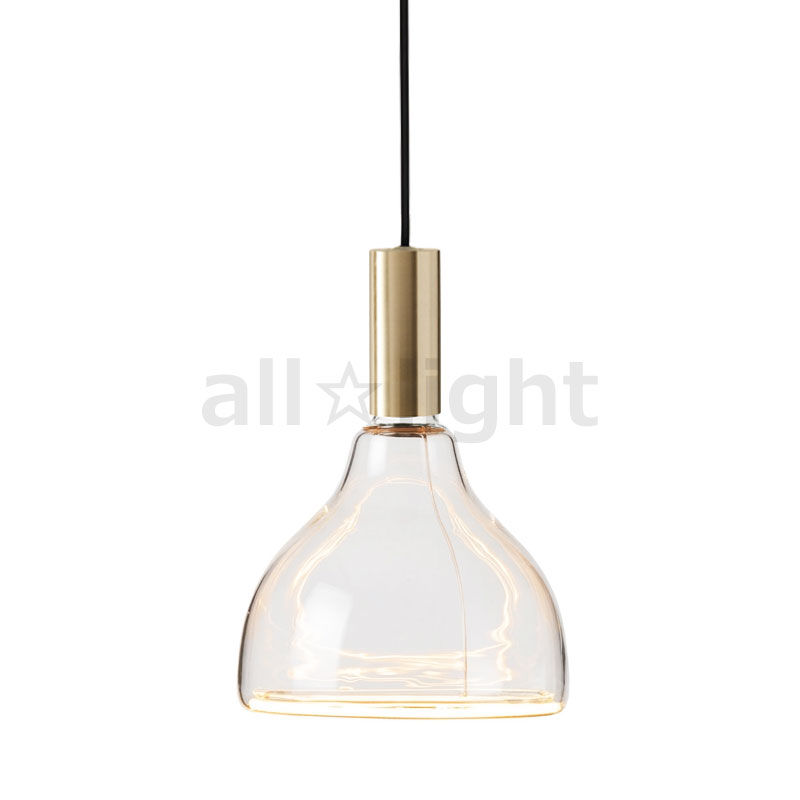 ｗｅｌｌ ｌｉｔ ウェルリット シャンデリヤ点火装置+LED照明ランプ書き割り SPIN PENDANT+AZURE 調光 かかわり合い最高限度 全光束440ルーメン 6W 白熱電球色2200K 本体:BRASS/金管楽器 LED照明ランプ:AZURE S-CURVE SPINPENDANTBRASS+AZURESCURVE