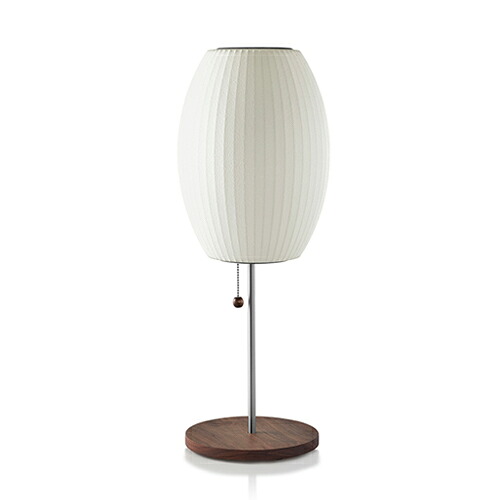 ロイヤルファニチャー HermanMiller（ハーマンミラー） NELSON BUBBLE LAMP(ネルソン・砂上の楼閣照明ランプ) NELSON CIGAR LOTUS TABLE WALNUT 速見表照明ランプ プルスイッチ付き添い人 照明ランプ別売(E26 100W×1) E12ナツメ球5W付き添い人 白いこと BCIGARLOTUSTABLESTWAL