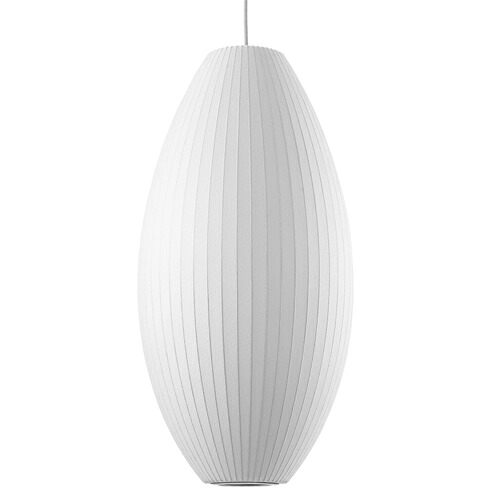ロイヤルファニチャー　HermanMiller（ハーマンミラー）　NELSON BUBBLE LAMP(ネルソン・バブルランプ)　NELSON CIGAR BUBBLE PENDANT LARGE　ペンダントライト　引掛シーリング　ランプ別売(E26 100W×1)　ホワイト　BCIGARLP 85,305円