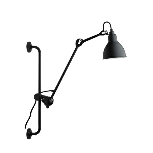ロイヤルファニチャー　DCW EDITIONS(ディーシーダブリュー・エディションズ)　LAMPE GRAS NO.210(ランぺグラス NO.210)　ブラケット　中間スイッチ付き　ベース式　ランプ別売(E17 60W&times;1)　ブラック　DCW210WLBLSATR｜オールライト