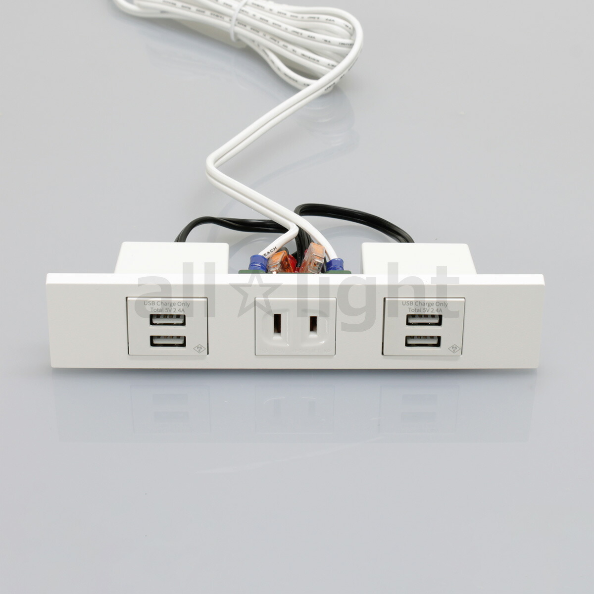 楽天市場】テクノパーツ 家具用コンセント(什器用) USB付きコンセント