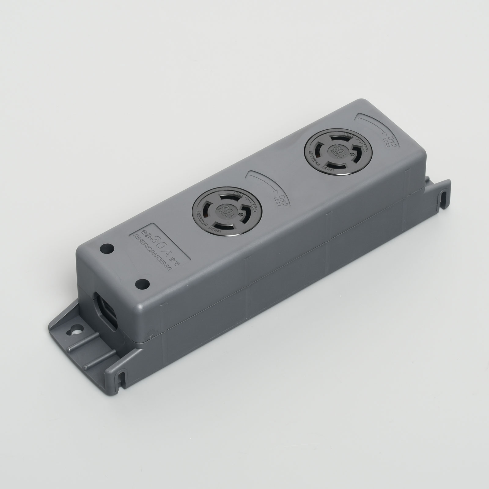 アメリカン電機 接地形3P 30A 250V 引掛形ダブルタップ2ヶ口 4323NT