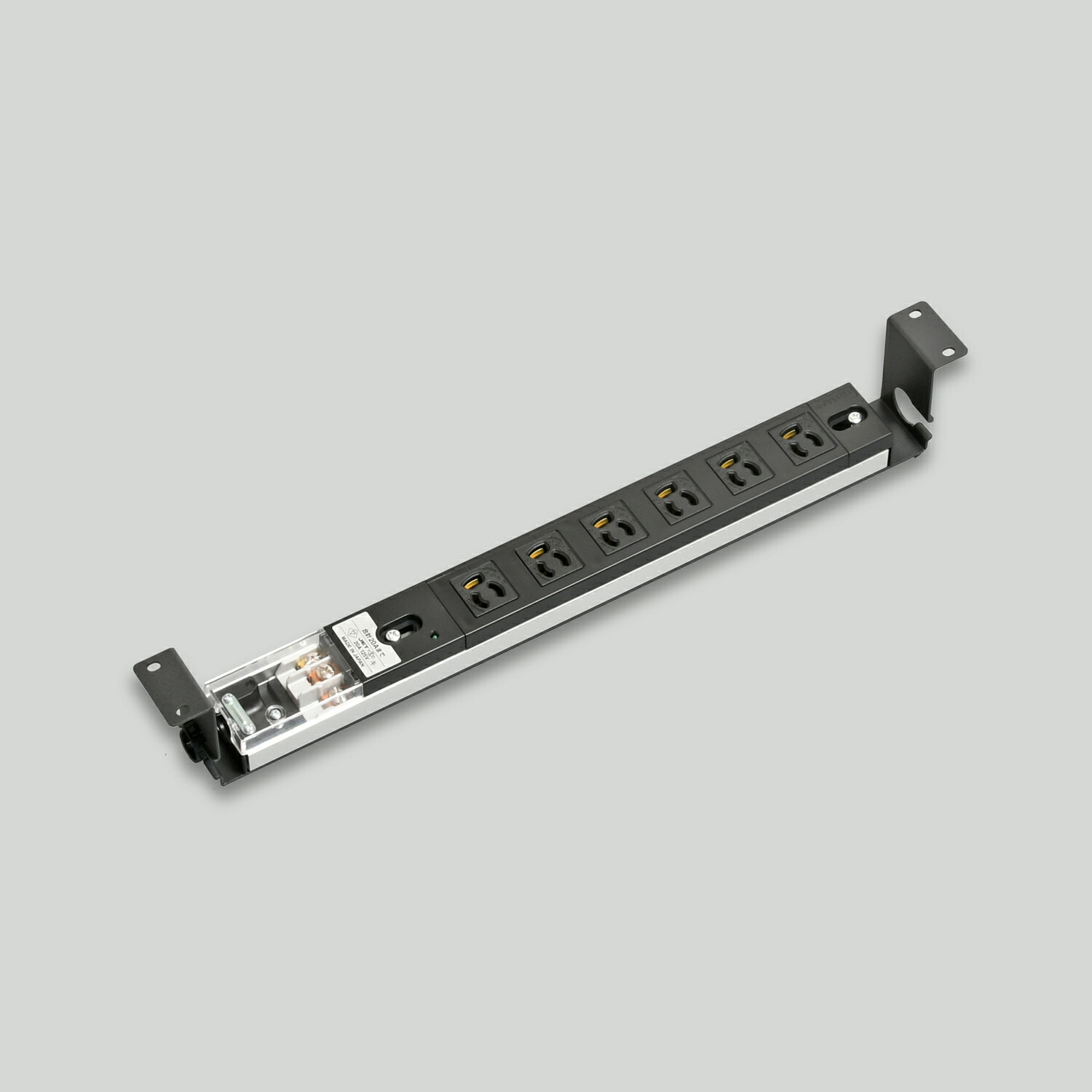 アメリカン電機　接地形2P 20A 125V　1Uコンセントバー 20A入力 コンパクトタイプ 抜止形　６ヶ口　HA7060C