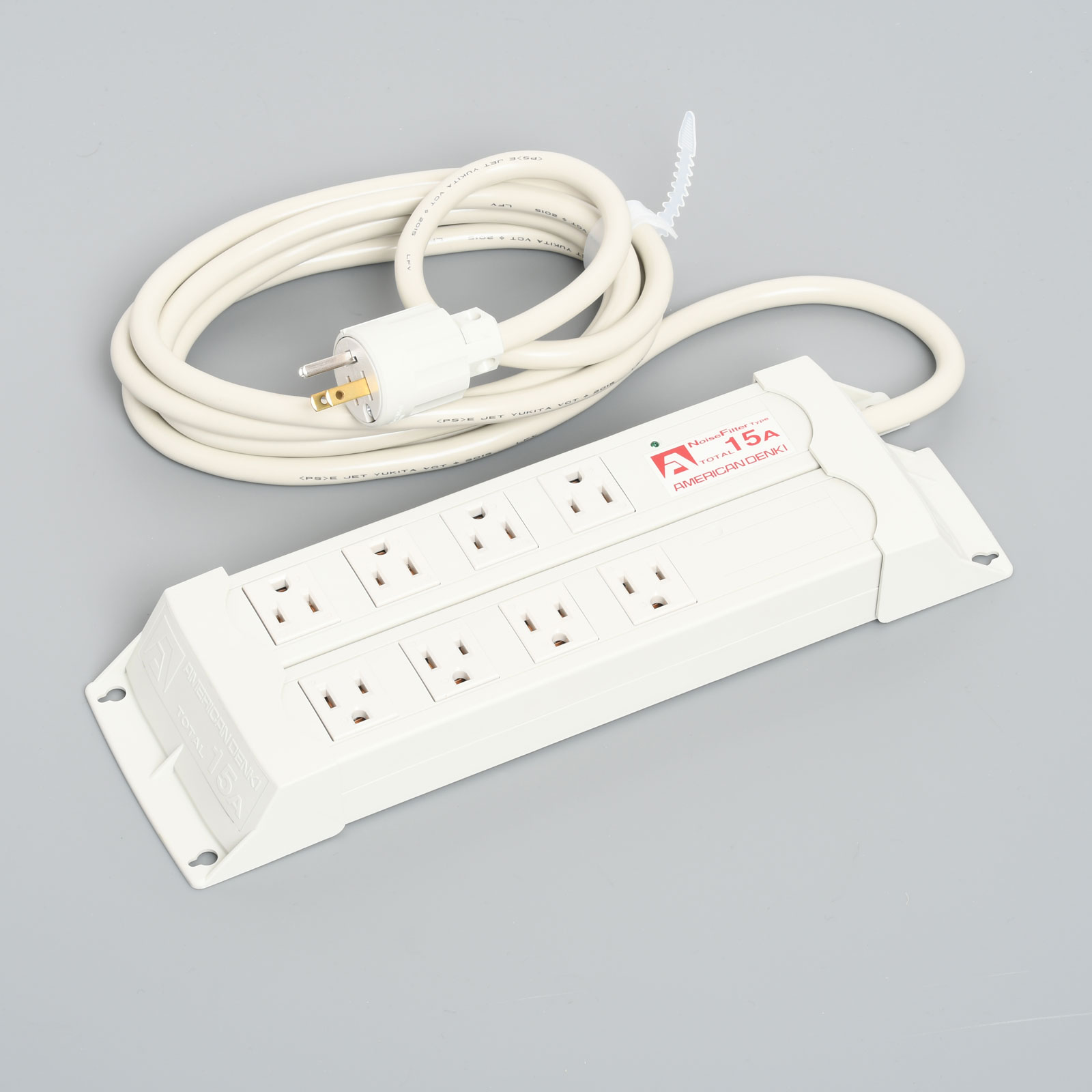 アメリカン電機　接地形2P 15A 125V　パラタップ 平刃形8ヶ口 コード3M 平刃形プラグ　KC1030HNF　※受注生産品