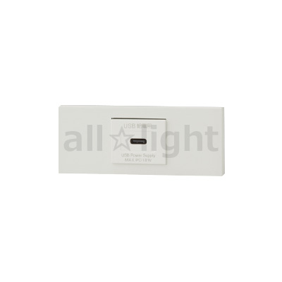 神保電器　ＮＫシリーズ　家具・機器用ＵＳＢコンセント（Ｔｙｐｅ-Ｃ）セット（什器用）　PD充電最大18Wまで　１口　ピュアホワイト（ＰＷ）　KAG1527 ※受注生産品
