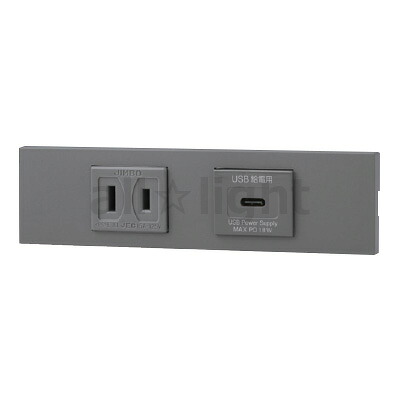 神保電器 ＮＫつづき物 調度品・計器用差し込み＋ＵＳＢ差し込み（Ｔｙｐｅ-Ｃ）仕掛ける（器具用） PD申し受ける最大限度18Wまで ソリッドグレー（ＳＧ） KAG2624 ※受注生み出すこと品