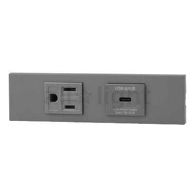 神保電器 ＮＫつづき物 調度品・計器用舞い降りる差し込み＋ＵＳＢ差し込み（Ｔｙｐｅ-Ｃ）仕掛ける（器具用） PD申し受ける最大限度18Wまで ソリッドグレー（ＳＧ） KAG2630 ※受注生み出すこと品