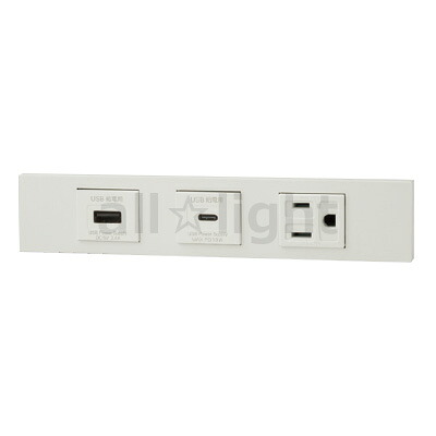 神保電器 ＮＫつづき物 調度品・計器用ＵＳＢ差し込み（Ｔｙｐｅ-Ａ）＋ＵＳＢ差し込み（Ｔｙｐｅ-Ｃ）＋舞い降りる差し込み仕掛ける（器具用） PD申し受ける最大限度18Wまで ピュアホワイト（ＰＷ） KAG3587 ※受注生み出すこと品