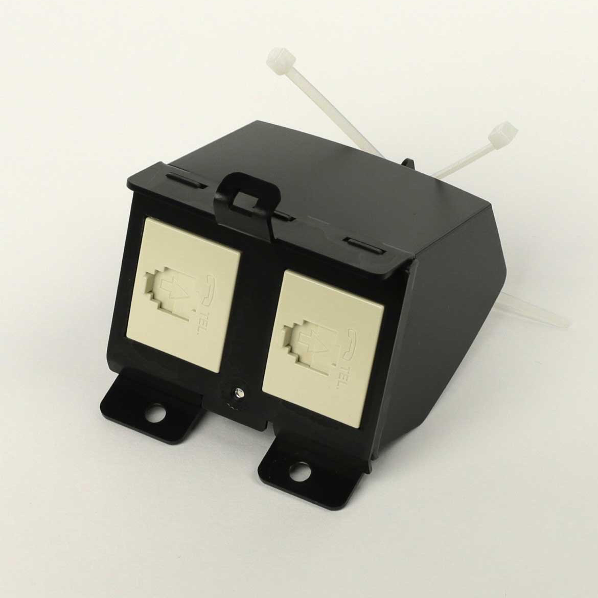 ＴＥＲＡＤＡ　フロアコンセント　テラコン　フリーアクセスフロア用　床仕上材貼り込みフロアコンセント　CCAシリーズ　A側器具ブロック（TEL×2）　CCA062