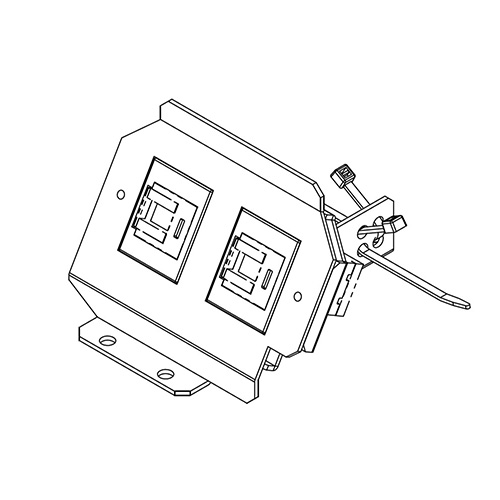 TERADA フロアコンセント テラコン フリーアクセスフロア用 バリアフリー対応スマートコンセント CEC・CEEシリーズ A側器具ブロック(CAT6A×2) CEC・CEE90182A|オールライト