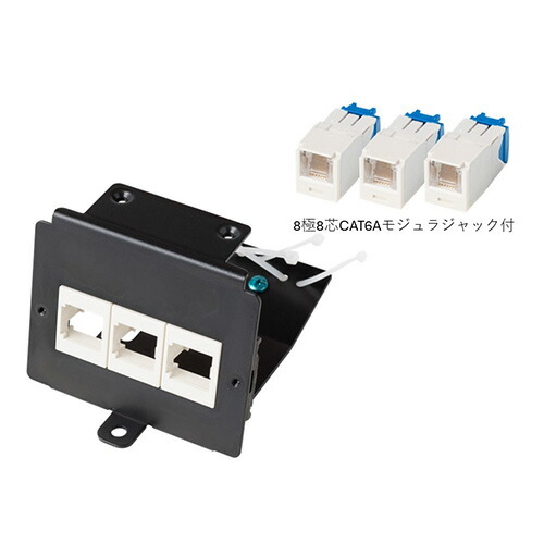 ＴＥＲＡＤＡ　フロアコンセント　テラコン　フリーアクセスフロア用　マルチフロアコンセント　CER・SLLシリーズ　器具ブロック(CAT6A×3)　CER183