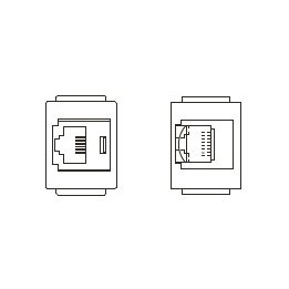ＴＥＲＡＤＡ　フロアコンセント　テラコン　フリーアクセスフロア用　スマートコンセント　SBBシリーズ　SBB用 器具ブロック(TEL×1／CAT6×1)　SBB90050 ※受注生産品