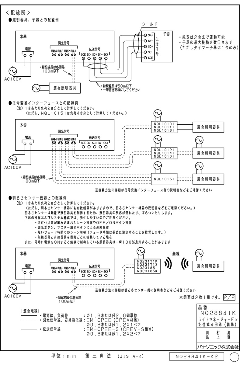 SALE／63%OFF】 NQ 28841Kパナソニック壁埋込型ライトマネージャーFx