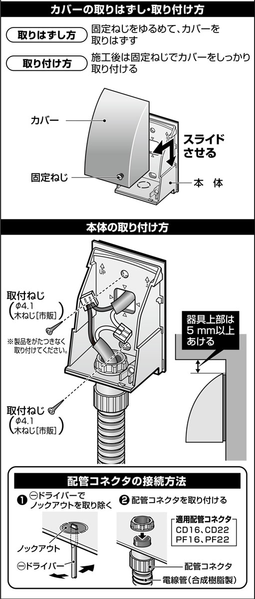 人気メーカー・ブランド パナソニック 屋側用配線器具 スマートデザインシリーズ スマート防雨形ジョイントボックス ＩＰＸ３ ノックアウトＧ２２  Φ２７．１ ×１ ホワイトシルバー WJ4611S levolk.es