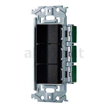 パナソニック ＳＯ－ＳＴＹＬＥ（ソー・スタイル） スイッチ・取付枠セット品 トリプル パイロットスイッチＣ（３路・０．５Ａ）×３ ０．５Ａ ３００Ｖ ＡＣ マットブラック WNSS51888B