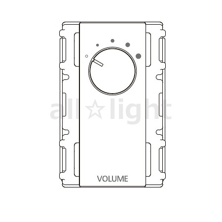 神保電器　ＮＫシリーズ　コンポスイッチシステム　埋込音量調整器　適合出力容量0.5-60W（100系システム）　0.2-30W（70系システム）　ピュアホワイト　NKART60PW ※受注生産品｜オールライト